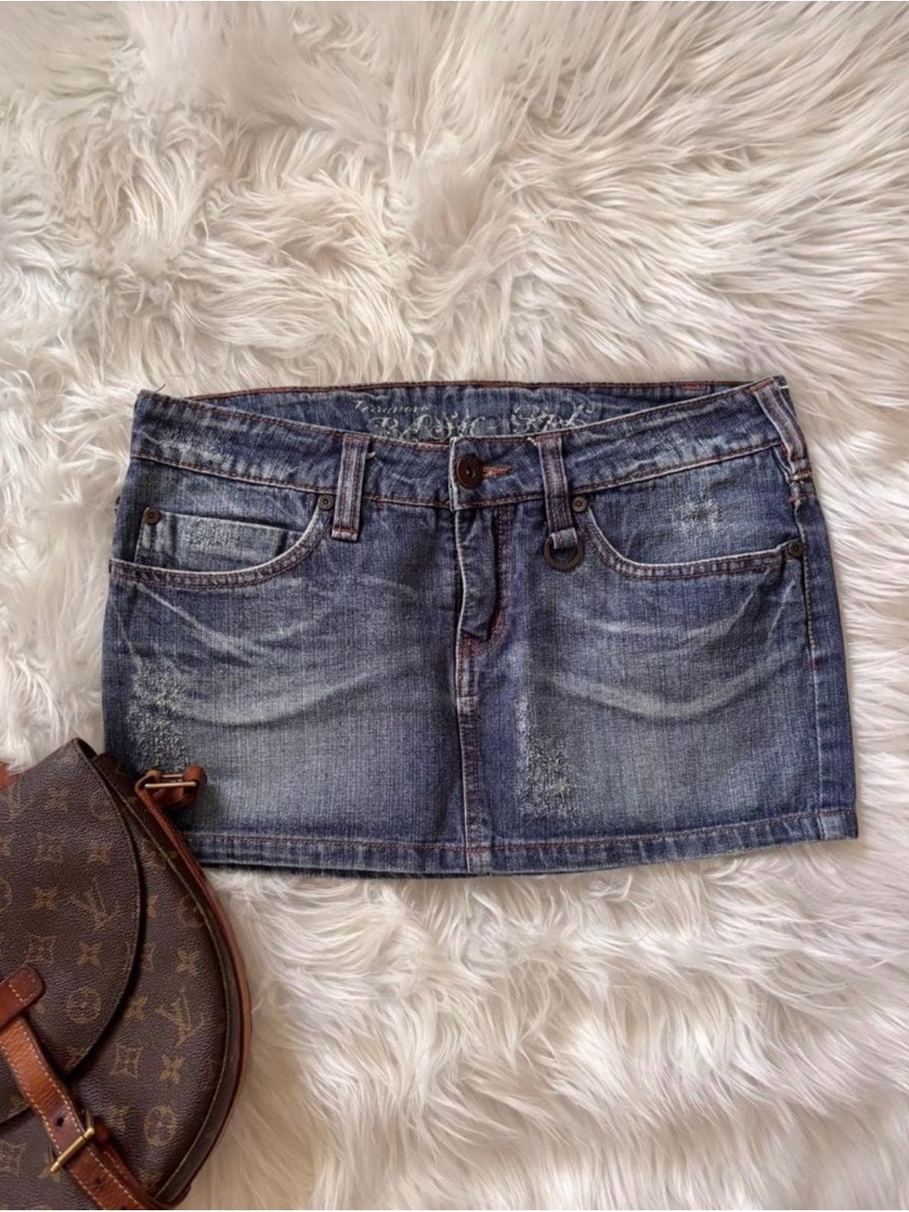 Y2K Italian Denim Miniskirt